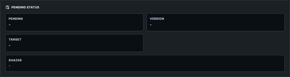 Pending Status 화면